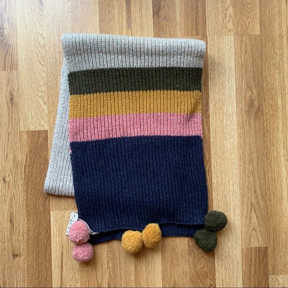 Madewell Striped Pom Pom Scarf - Picture 4 of 7